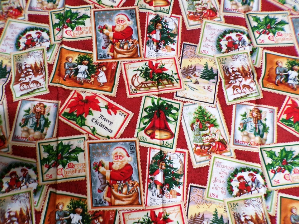 Estampillas de Navidad de 18" Elizabeth Brownd estilo victoriano Papá Noel niño árbol país Foto 1 de 1