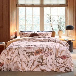 Bedding House Cely Floral Cotton Quilt Doona Duvet Cover Set Queen - Picture 1 of 4