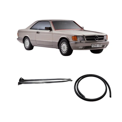 Windshield Seal Set 3 Piece For Mercedes Benz W126 S SE SEL SEC - Image 1 of 4