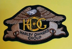 Harley Davidson Owners Group HOG Gold Heritage Eagle Patch Motorcycle 5” - Picture 1 of 2