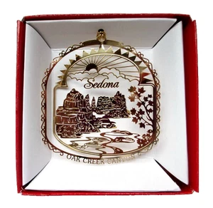 Sedona Arizona Brass Ornament Southwest Travel Souvenir Oak Creek Canyon - Picture 1 of 6
