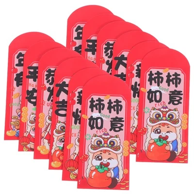  12 Pcs Enveloppe Rouge Conférencier Automobile Enveloppes Hongbao - Photo 1/4