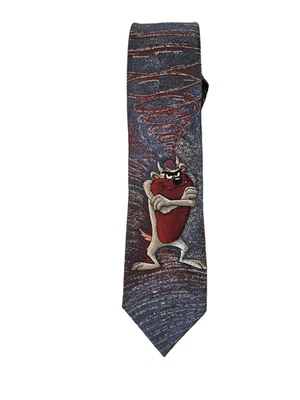 Tasmanian Devil Tie Looney Tunes 1992 Gris Taz EE. UU. Foto 1 de 3