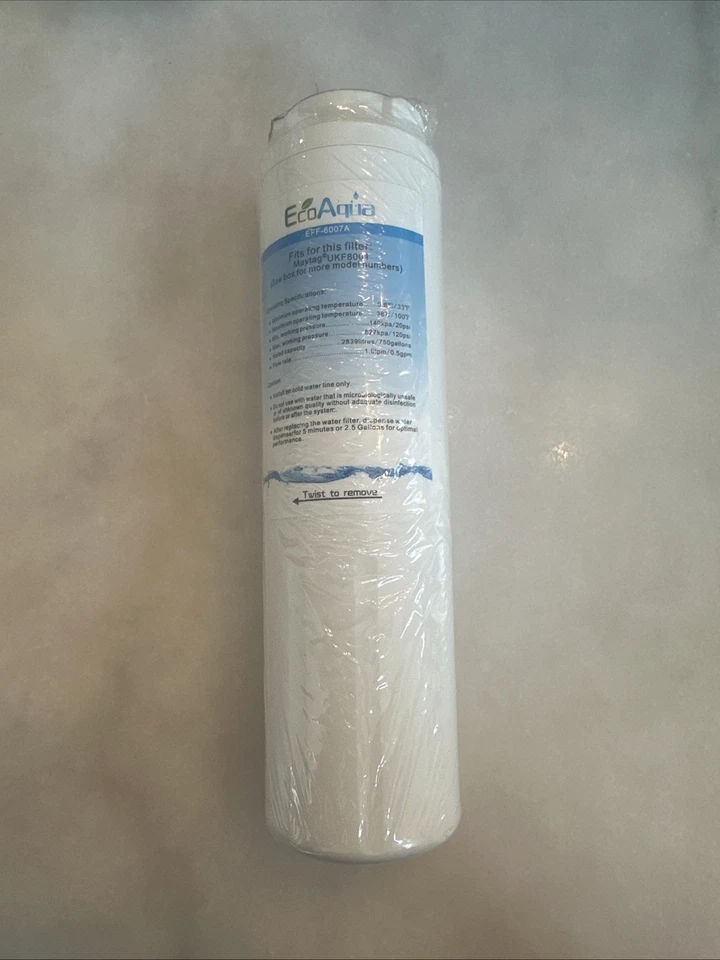 Водяной фильтр для холодильника EcoAqua EFF-6007A ~ Maytag Amana KitchenAid Kenmore - Изображение 1 из 3