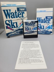 Water Ski (Atari 7800, 1988) Tested Cartridge, Manual, Warranty Card and Box