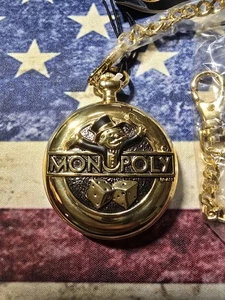 Vintage seltene Monopoly Taschenuhr Franklin Mint mit Kette & Box mit COA - Bild 1 von 11