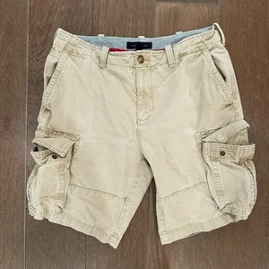 Tommy Hilfiger Cargo Shorts Men’s Size 33 Tan Khaki Thick Quality - Picture 1 of 5