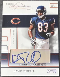 🔥 2002 Playoff Prime Signatures AUTO #17 David Terrell #D /233 🔥 NM-MT NICE! - Bild 1 von 2