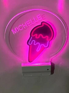Luz nocturna de helado LED personalizada enchufe de pared multicolor sensor de amanecer atardecer - Imagen 1 de 12