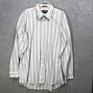 Adolfo Shirt Adult 2XL XXL Multicolor Striped Button Down Casual Pocket Mens XXL - Picture 1 of 8
