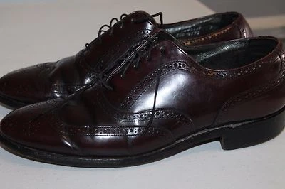 Stafford Comfort Plus Burgundy Leather Brogue Wintip Oxford Mens Size 11 D/B - Image 1 of 4
