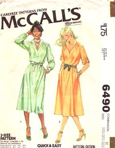 McCall 6490-Button Front-Side-Pocket-Long/Short Sleeve Button Tab-14.5-16.5-18.5 - Picture 1 of 4