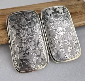 schönes altes Brillen Etui / Silber fein ziseliert - Portemonnaie Visitenkarten - Bild 1 von 17