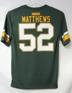 Green Bay Packers Mens Size Large Clay Matthews #52 Jersey Shirt A1 1343 - Picture 1 of 2