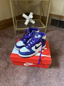 Size 1 (PS) - Nike Dunk High Electro Purple Midnight Navy - Picture 1 of 3