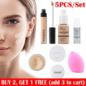 PHOERA Foundation Concealer Set Full Coverage Makeup Matte Brighten Long Lasting - Picture 1 of 13