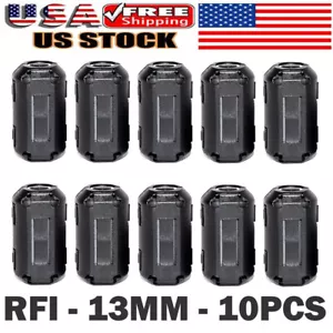 10 pezzi 13 mm perline ferrite clip-on anello nucleo RFI EMI filtro rumore morsetto bobina strozzatore - Foto 1 di 13
