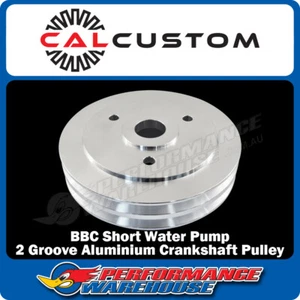Big Block Chev Aluminium Crankshaft Pulley 2 Groove Short Water Pump BBC - Picture 1 of 3