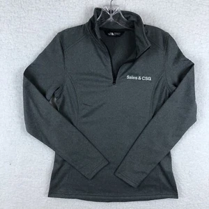 The North Face Zip Tech Fleece Women's Size Small Gray Sweatshirt 1/4 Zip - Picture 1 of 12