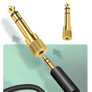 6.35mm 1/4" Male to 3.5mm 1/8" Female TRS Stereo Audio Headphones Adapter - Zdjęcie 1 z 12