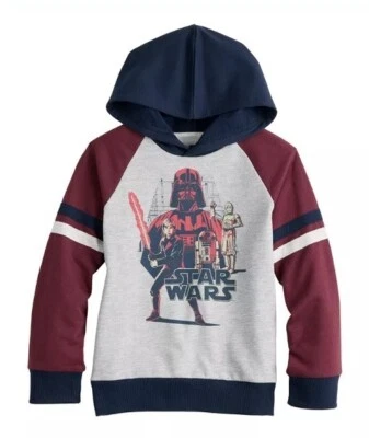 Star Wars Hoodie Boys 12 NEW Classic Hooded DARTH Vader Sweatshirt Jacket NWT - Image 1 of 4