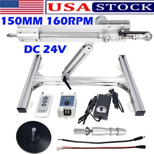 Motor actuador lineal recíproco ciclo de alto par 40 libras 24 V 160 rpm 150 mm hágalo usted mismo - Imagen 1 de 16