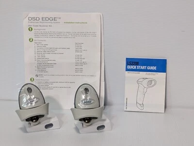 (2) LS2208 Zebra Barcode Scanners, LS2208-SR20001R-NA, DSD Edge Mount Brackets - Image 1 of 4