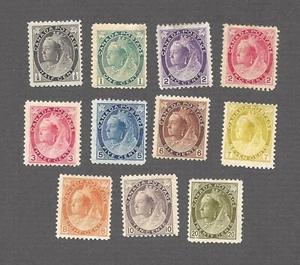 Canada Stamp Set #74 to #84, Queen Victoria Numeral Set, See Description Comment - Picture 1 of 1