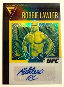 CRONACHE PANINI FLUX UFC: RARA /1 SPIETATA ROBBIE LAWLER AUTO CARD UNA DI UNA - Foto 1 di 4