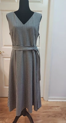 Vestido para mujer Calvin Klein talla 14 blanco y negro a cuadros nuevo con etiquetas Foto 1 de 4