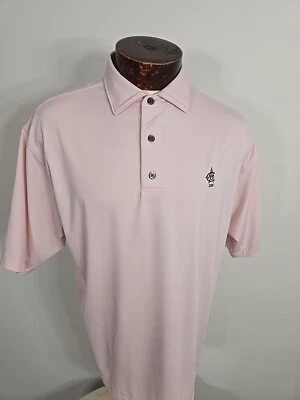 Footjoy Mens Medium Pink Black Short Sleeve Golf Polo Shirt - Image 1 of 4