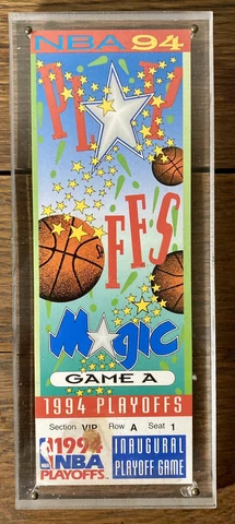 Orlando Magic 1994 Inaugural Playoff Game VIP Commerative Ticket Cover