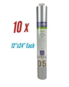 Lot of 10 Cricut Strong Bond Mesh SILVER Sports Iron On Squares 12x24" NEW - Picture 1 of 4