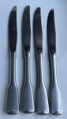 4 Oneida AMERICAN COLONIAL Heirloom 9" Cube Dinner Knives Stainless Flatware - Image 1 of 4
