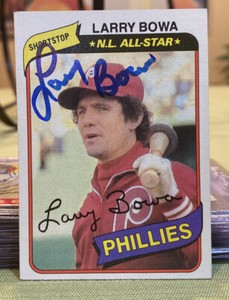 Autographed Signed 1980 Topps #630 Larry Bowa Philadelphia Phillies Card Auto