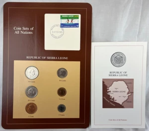 Coin Sets of All Nations Sierra Leone w/card 1980-1984 UNC - Picture 1 of 5