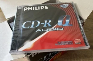 1X PHILIPS CD-R Q AUDIO Digital 80 min Blank CD-R Audio NEUF NEW - Afbeelding 1 van 3