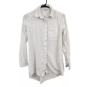 Cato Womens Top Dress Shirt Button Up Collared White Sz XS - Picture 1 of 7