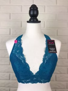 Bralette en dentelle doublée sans fil océan jade sarcelle taille M MAIDENFORM neuve avec étiquette 32 $ sexy transparente - Photo 1/8
