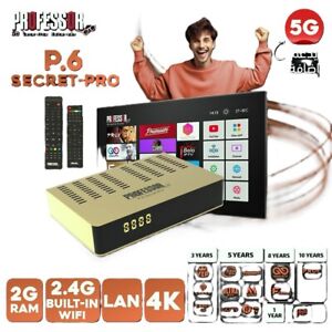 Satellite Receiver PROFESSOR P6 SECRET-PRO 5G 4K 2G RAM TV Box NEW beIN Sport