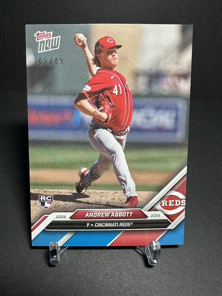 REDS-Andrew Abbott RC - 2024 Topps Now Road to Opening Day OD-215 BLUE SP #42/49 - Image 1 of 3