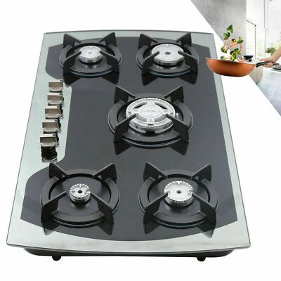 7mm Thicken Tempered Glass Built-In Gas Hob 5 Burner Stable And Anti-Slip - Image 1 of 4