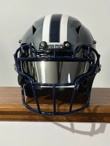 CUSTOM Penn State Nittany Lions Full Size GRAY SCHUTT VENGENCE HELMET! Cover