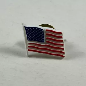 Plastic American Flag Lapel Pin - Picture 1 of 4