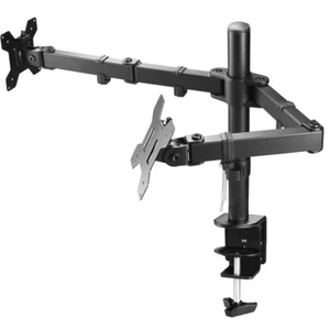 Ergonomic Height Adjustable Dual Monitor Stand for 13-27 inch LCD LED PC Screen - Picture 1 of 7