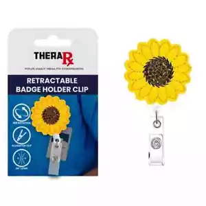 Sonnenblume Einziehbar Ausweis Halter Clip 24" Lang Therarx Neuheit Mode Neu - Bild 1 von 5