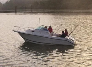 EURO STYLE WALK AROUND CUDDY CABIN BOAT COVER 21'5" TO 22'4" MAX 102" BEAM OB - Picture 1 of 5