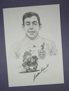 Original Detailed Drawing of Gordon Banks - Personally Hand Signed - Picture 1 of 2