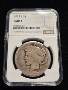 LOWBALL 1922-S Peace Dollar NGC Fair 2 (Z-0835) - Picture 1 of 2