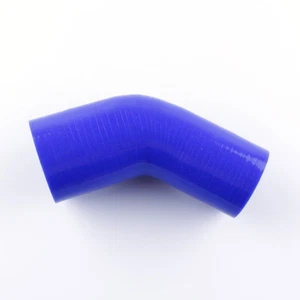 45 Degree Elbow 64mm to 76mm 2.5'' to 3'' Silicone Coupler Pipe Hose Blue - Foto 1 di 8